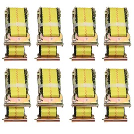 TFGCSG 12' E Track Ratchet Tie Down Straps Truck Trailer Straps Cargo Van Strap Hauling (8)