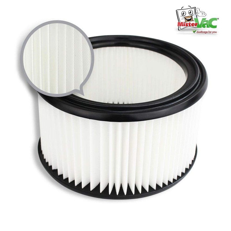 MisterVac Lamella Filter Replacement Filter Compatible with Wap Alto Nilfisk