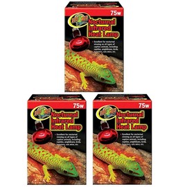 Zoo Med Nocturnal Infrared Heat Lamp 75 Watts - Pack of 3
