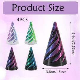 4Pcs Funny Desktop Spiral Cone Fidget Toy, Cone Fidget Toy for Home Office Desk Decor Souvenir Gift, Stress Relaxation Random Gifts