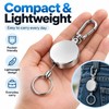 Retractable Keychain Pull Reel with Metal Wire Cable, Anti-Lost ID