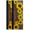 Oarencol Sunflower Refrigerator Door Handle Covers Yellow Flower Wooden Set