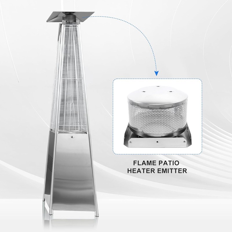 elysia Patio Heater Burning Net And Base 4-Sided Pyramid Heater