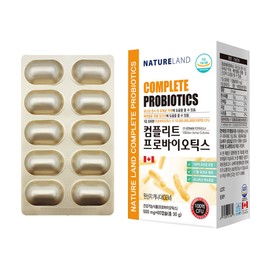 Natureland Complete Probiotics 500mg x 60 Capsules Synbiotics Lactobacillus H / 네이처랜드 컴플리트 프로바이오틱스 500mg x 60캡슐 신바이오틱스 유산균 H