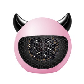 Mini Heater Rapid Heating Constant Temperature Cute Devil Shape Compact Portable Electric Space Warmer Pink CN Plug 220V