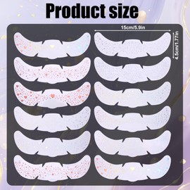 lasuroa 12pcs Glitter Freckles Temporary Face Tattoos, Waterproof Sparkle Fake Freckle Stickers Shimmery Speckles Makeup Patches for Women Cosplay Carnival Party Festive