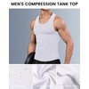 LWISMIL White Compression Tank Top Men Athletic Workout Sleeveless Tank