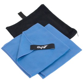 Oxid7® Extra Light and Quick-Drying Microfibre Hand Towel Set of 2 M Blue (40 x 80 cm)