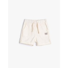 Koton Babyboys Cotton Drawstring Pockets Shorts, Ecru(010)