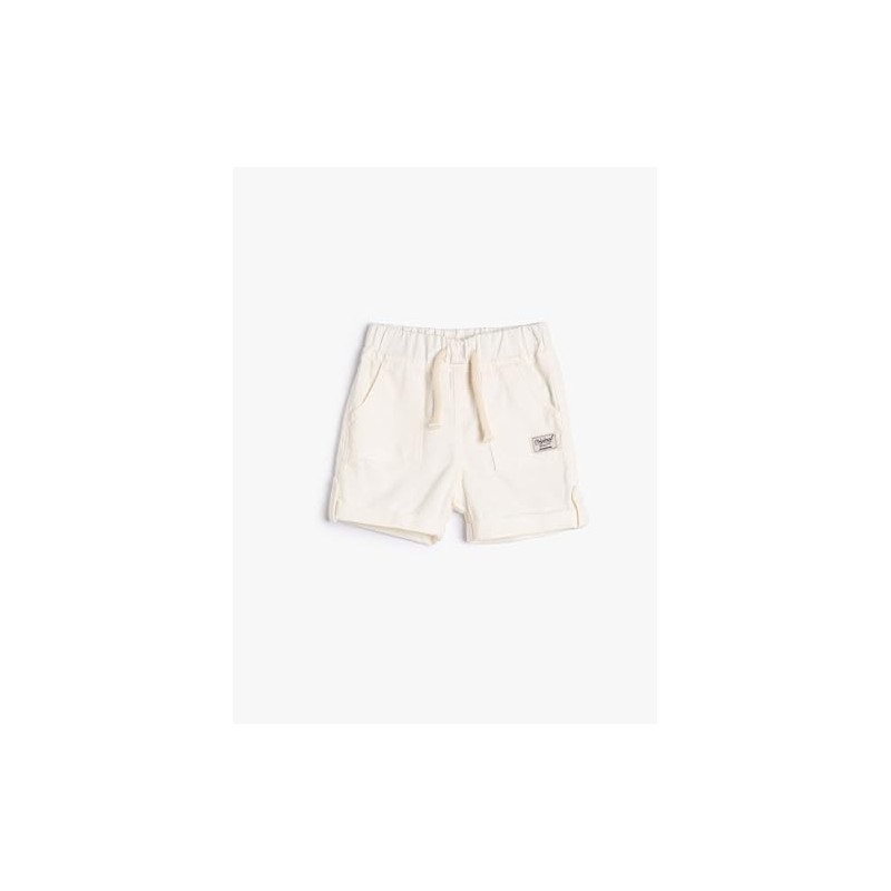 Koton Babyboys Cotton Drawstring Pockets Shorts, Ecru(010)