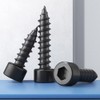 FEEIMOL Carbon Steel Self-Tapping Screws Black Hex Socket Screws M3
