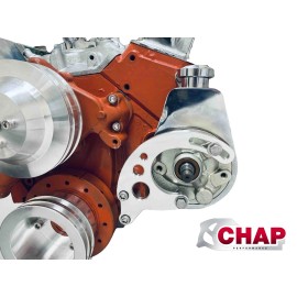 Chap Performance Small Block Chevy Power Steering bracket Saginaw SBC Long Water Pump PS LWP