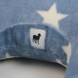 Nap Baby Funda Desmontable para Cojín de Lactancia para amamantar, Super Suave - Estrellas Azul