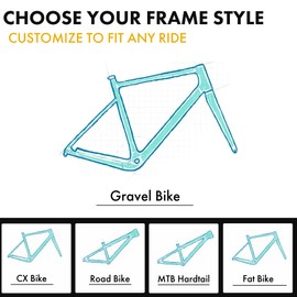 XPEL Universal Bicycle Protection Base Kit for Gravel Bikes - Gloss Bike Frame Protection Kit - Premium XPEL Invisiframe Film, Comprehensive Protection, Easy Application