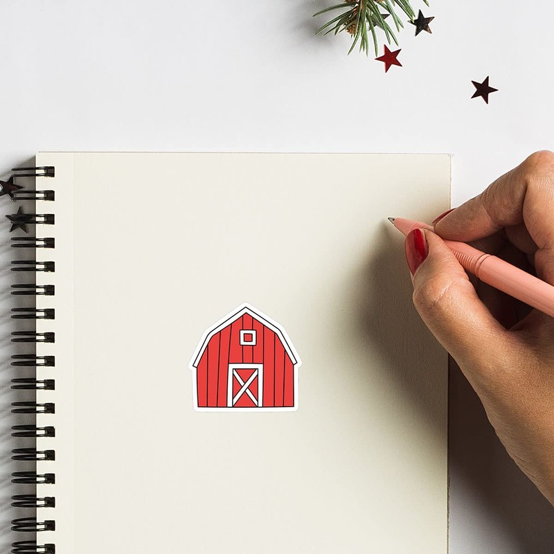 Farm House Stickers 1in for Scrapbooking, Arts, Craft, Kids DIY,
