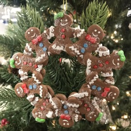 Unbranded Gingerbread Man Wreath Chriatmas Tree Ornament
