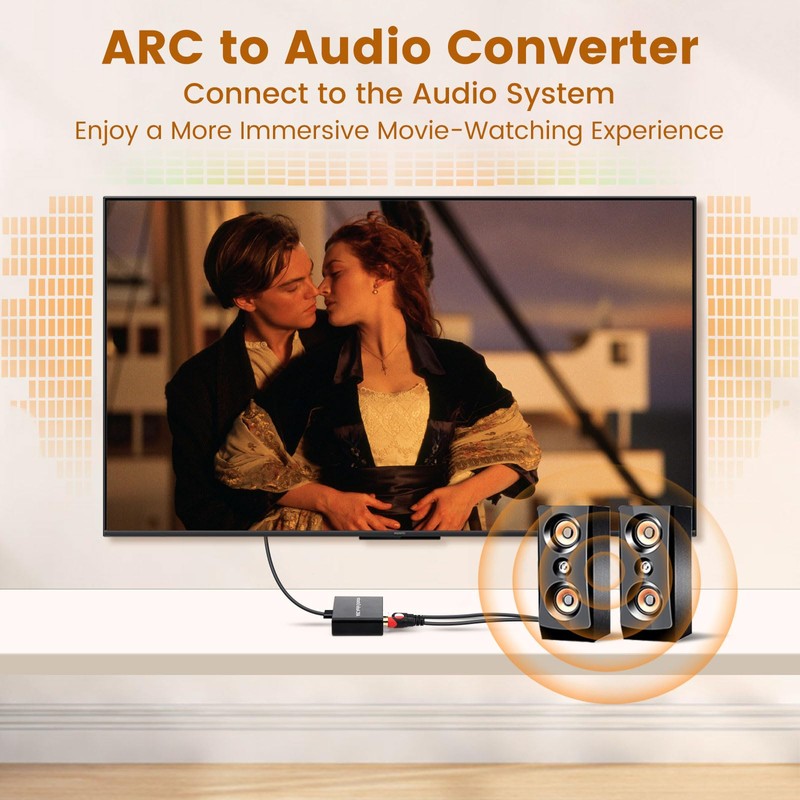 HDMI ARC Audio Extractor, HDMI ARC to Optical RCA Audio