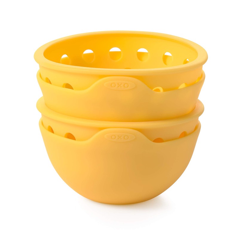 OXO Good Grips 2 Piece Silicone Egg Poaching Set, One