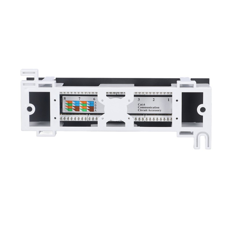 Patch Panel 8 Ports CAT6 Network Cable Rackmount 568A/B RJ45