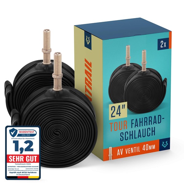 Alphatrail Bicycle Inner Tube Rick 24 Inch AV Schrader Valve