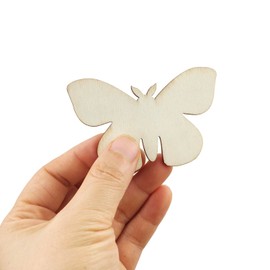32 Pack Wood Butterfly Cutouts Unfinished Wooden Butterfly Hanging Ornaments DIY Butterfly Craft Gift Tags for Thanksgiving Christmas Home Party Decoration Craft Project