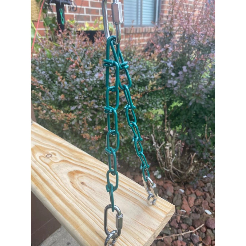 Lifstar 2/0 x 15-ft Double Loop Chain, Green Powder Coated