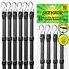 Adjustable Bungee Cords with Hooks, 10 Pack, 31", EPDM Rubber