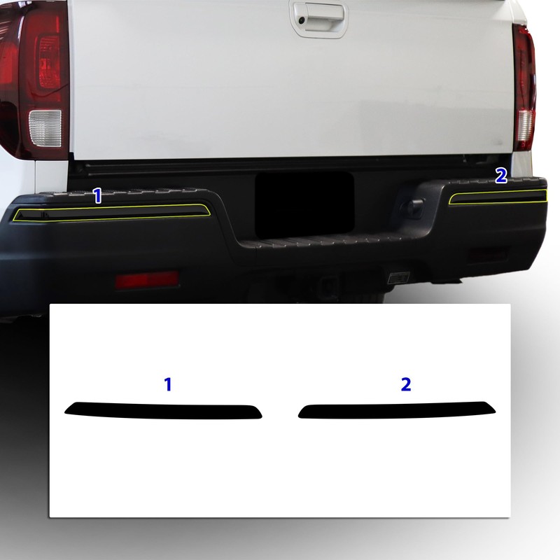 BOGAR TECH DESIGNS Rear Bumper Chrome Delete Overlay Fits Honda
