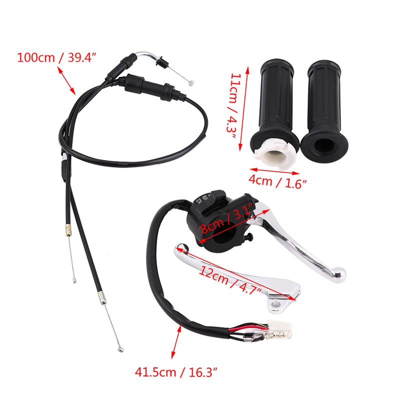 Brake Lever Hand Grip Throttle Cable Kit for PW50