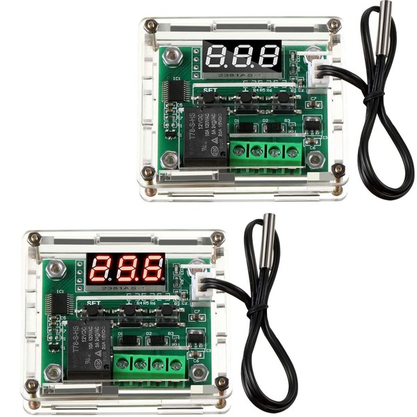 2PCS XH-W120912V DC Digital Temperature Controller Board LED Display Digital