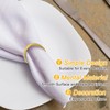 sourcing map 20Pcs D-shape Napkin Rings, Table Napkin Holders Serviette