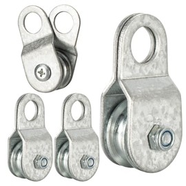 KCNOFNC 27mm Cable Pulley Wheel with Ball Bearing, Smooth No Noise, Small Snatch Block for 0.23 Inch/6mm Wire Rope, 4Pack