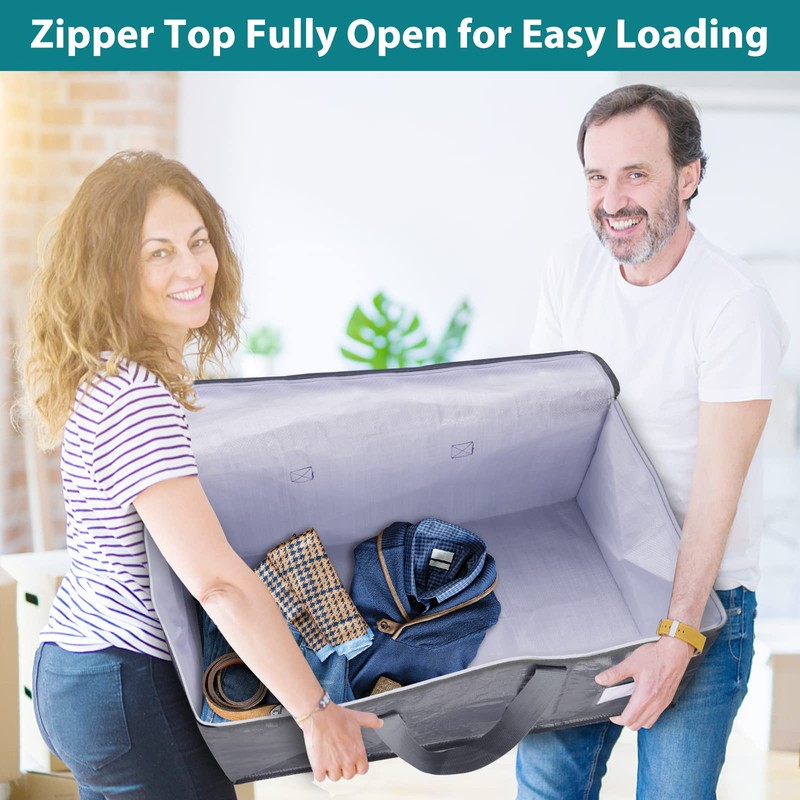 Fabspace Moving Bags Heavy Duty with Strong Zippers and Handles