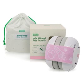 Baby Noise Cancelling Headphones – ANSI & CE Certified Ear Protection for Infants & Toddlers (0-36 Months) – Adjustable, Lightweight Baby Earmuffs for Sleep, Travel, & Festivals, Pink