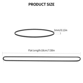 YAZANY 50Pcs Large Elastic Rubber Bands, Sturdy Thick & Stretchable Black Bands, Natural Elastic Bands for School Home Office Supplies Industrial Crafts DIY Everyday Use 180mm