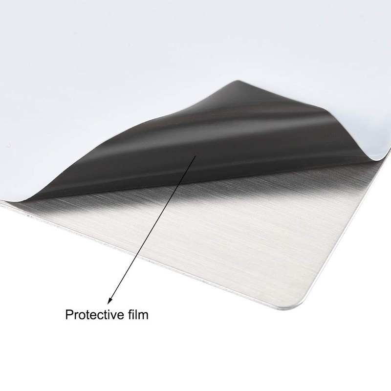 sourcing map Blank Metal Card 88x53x0.4mm Brushed 201 Stainless Steel