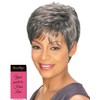 Foxy Silver Edna Wig Color 1B Wigs Short Pixie Wispy