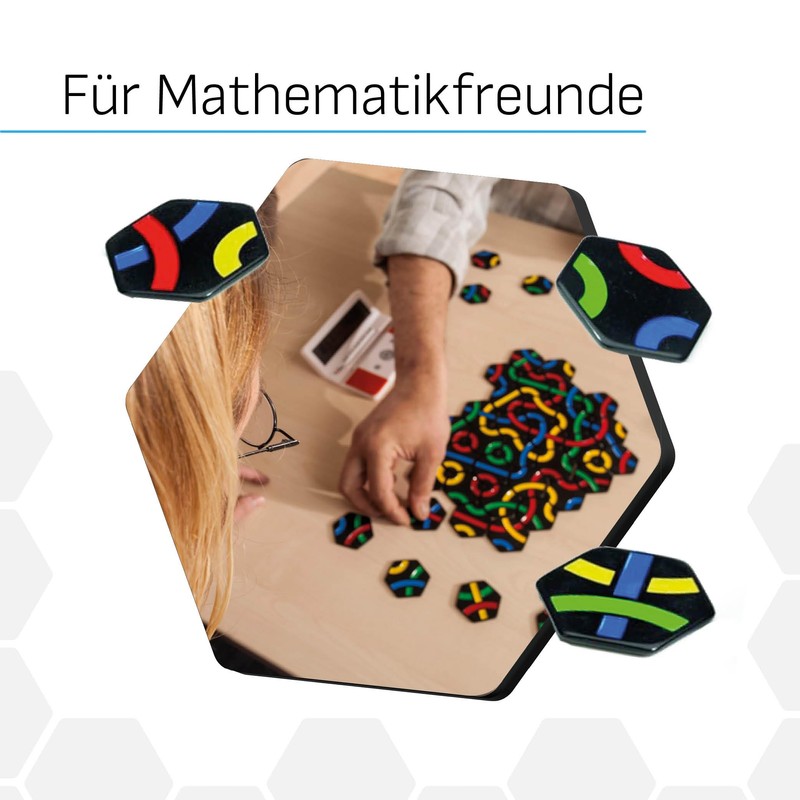 Tantrix 53001 Game Pack Strategiespiel und Puzzle, Schwarze Spielsteine