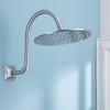 SEABEFORE Shower Arm 13 Inch Shower Extension Arm Brushed Nickel