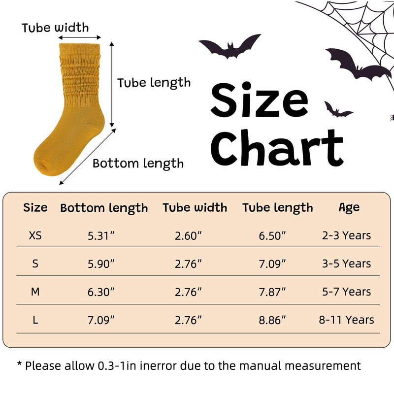 Toddler Socks Girls Slouch Knee High Socks Kids Long Athletic