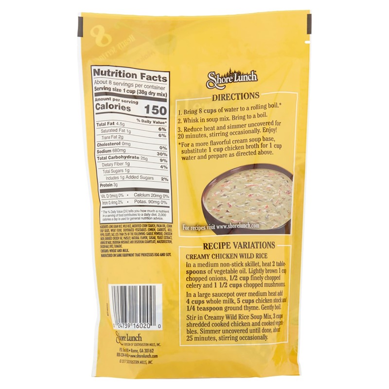 Shore Lunch Creamy Wild Rice Soup Mix, 10.8000-Ounce (Pack of