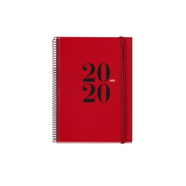 Miquelrius 34305 2020 Week to View Horizontal Diary 155 x 213 mm Desk Urban Red Catalan