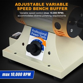 Angelbecke Jewelry Polisher, Adjustable Speed Polishing Machine, Multi-Function Bench Lathe Polisher, Bench Grinder Used for Jewelry, Dental, Metal, Manual DIY