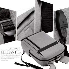 Shendy Vendy Mochila Backpack Porta Laptop, Juveniles, Amplias, Colores Color Gris oscuro