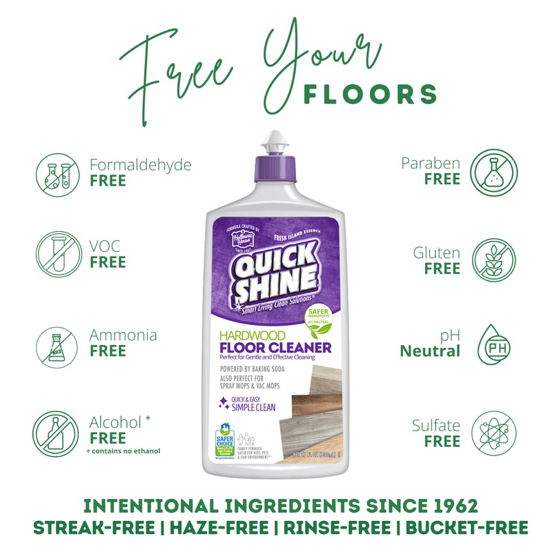 Quick Shine Hardwood Floor Cleaner 27oz, 6Pk| Use in Spray