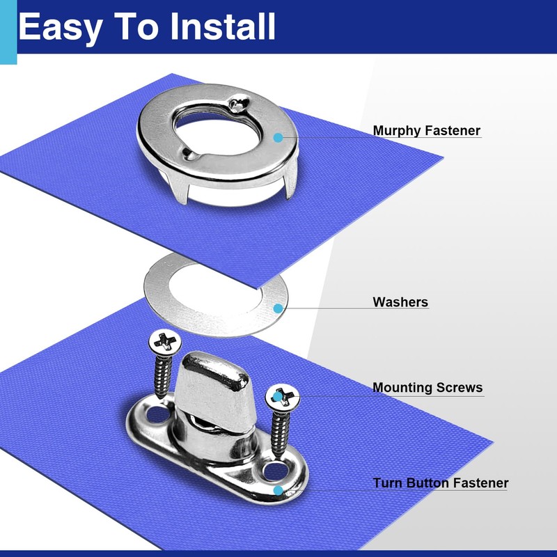 Usdrwam 10 Set Twist Lock Fasteners with Turn Button Fasteners