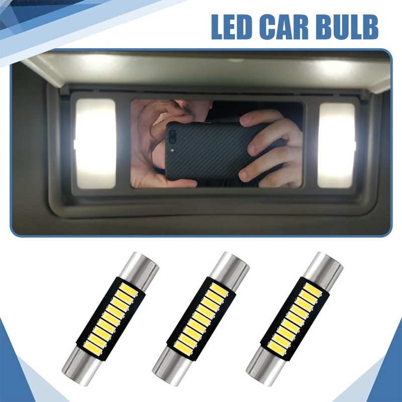 Lyxheth 6PCS 28mm 29mm 6614F Festoon LED Car Bulb, Car