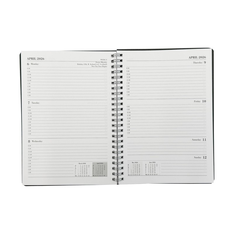 2025-2026 Diary A4 Wiro Bound Mid-Year Academic Week to View