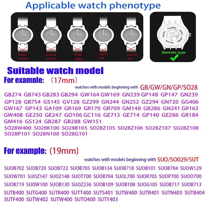 MMBAY Rubber 17MM Green Watch Strap Compatible Swatch Watch Band