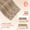 Elailite Clip in Hair Extensions Real Human Hair 3PCS Lace